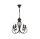 Lustre Vintage Noir E14 5 flammes Classique