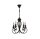 Lustre Vintage Noir E14 5 flammes Classique