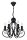 Lustre Vintage Noir E14 6 flammes Classique
