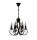 Lustre Vintage Noir E14 6 flammes Classique
