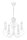 Lustre Vintage Blanc E14 5 flammes Classique