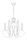 Lustre Vintage Blanc E14 6 flammes Classique