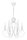 Lustre Vintage Blanc E14 6 flammes Classique