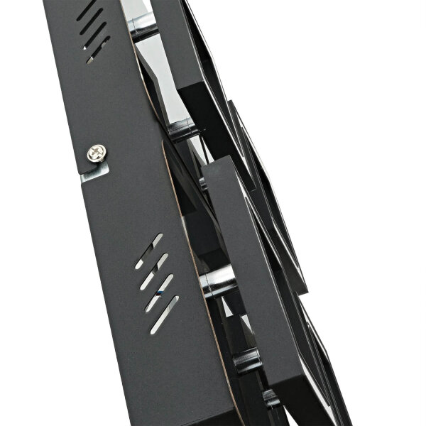 Plafonnier LED L : 25 cm Acier inoxydable en noir Chrome 4200 K