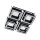 Plafonnier LED L : 25 cm Acier inoxydable en noir Chrome 4200 K
