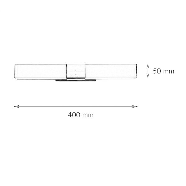 LED Spiegelleuchte IP44 4100 K 630 lm neutralweiß B: 40 cm