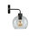 Wandlampe Glas Kugel Schirm Grau Schwarz KANZENE