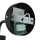 Wandlampe Glas Kugel Schirm Grau Schwarz KANZENE