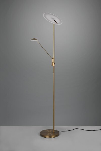 Dimmbare LED Stehlampe flexibel 180 cm in Messing Antik