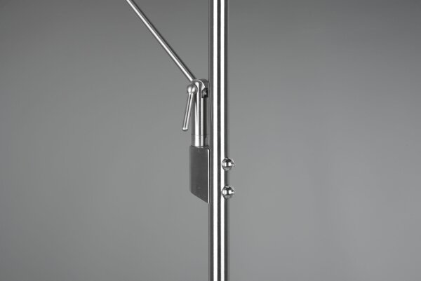 Dimmbare LED Stehleuchte flexibel 180 cm in Nickel