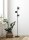 Kleine Stehlampe Metall G9 155 cm hoch in Schwarz Gold