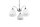 Blendarme Pendelleuchte Metall Glas Nickel Weiß E27