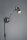 Spot mural mobile métal bras pivotant H:25 cm noir
