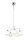 Blendarme Pendelleuchte Metall Glas Nickel Weiß 5-flmg