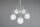 Blendarme Pendelleuchte Metall Glas Nickel Weiß 5-flmg