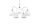 Blendarme Pendelleuchte Metall Glas Nickel Weiß 5-flmg