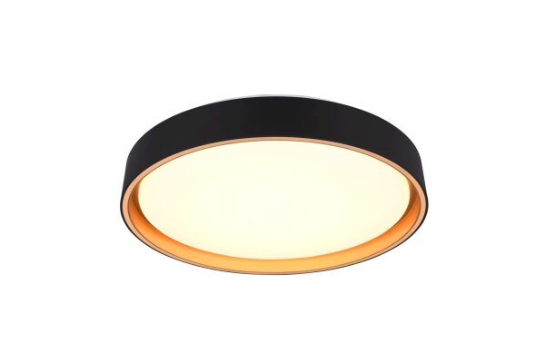 Plafonnier LED rond Ø40 cm noir or 24 W 2500 lm