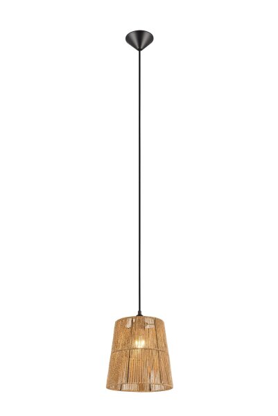 Lampe à suspendre ronde papier brun E27 Ø24 cm confortable