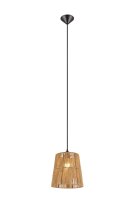 Lampe à suspendre ronde papier brun E27 Ø24...