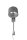 Applique avec interrupteur Tissu Métal E14 LED Nickel Gris