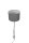 Applique avec interrupteur Tissu Métal E14 LED Nickel Gris