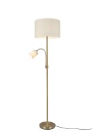 Lampadaire Abat-jour en tissu 170 cm E27 E14 laiton...