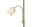 Lampadaire Abat-jour en tissu 170 cm E27 E14 laiton crème
