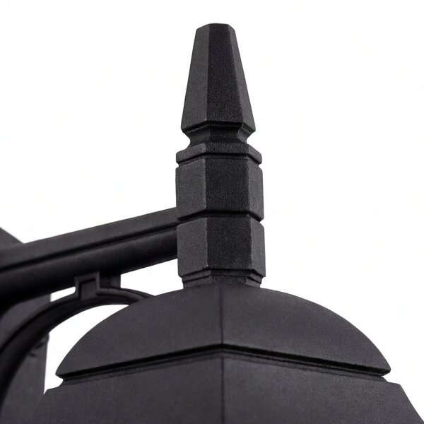 Applique murale noire Aluminium IP44 Rustique Maison