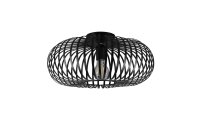 Industrial Deckenlampe Metall Schwarz E27 Ø40 cm rund
