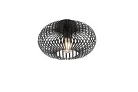 Plafonnier industriel métal noir E27 Ø30 cm...