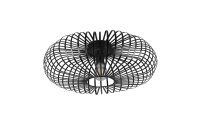 Plafonnier rond en métal noir E27 Ø50 cm...