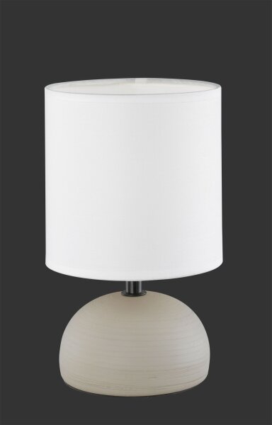 Lampe de table tissu céramique E14 23 cm blanc cappuccino