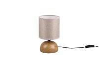 Tischlampe Stoff blendarm Keramik E14 23 cm Natur Beige