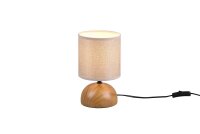 Tischlampe Stoff blendarm Keramik E14 23 cm Natur Beige
