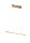 LED Pendelleuchte Metall Glas Messing 3-flammig 102 cm