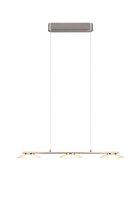 LED Hängeleuchte Metall Glas Nickel 3-flammig 102 cm