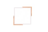 LED Deckenlampe Holz 3000 K B:31,5 cm Weiß Natur eckig