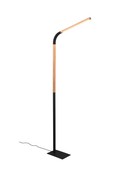 Lampadaire LED flexible à intensité variable Métal noir 1400 lm