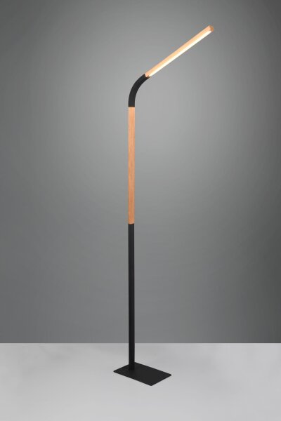 Lampadaire LED flexible à intensité variable Métal noir 1400 lm