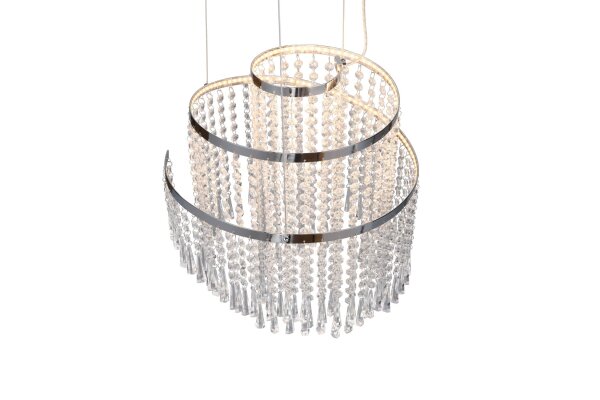 Lampe LED à suspendre avec télécommande à intensité variable Chrome Acrylique