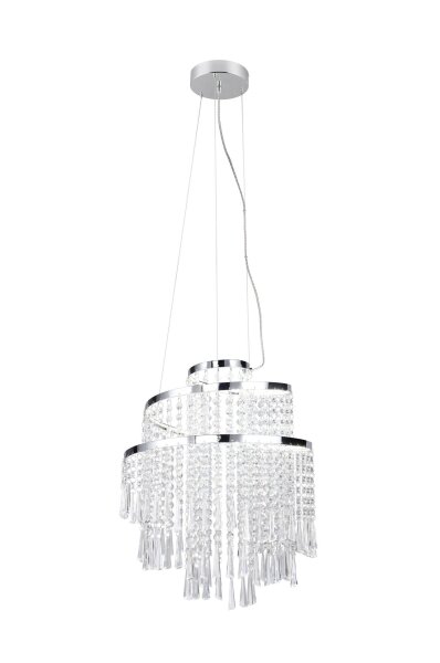 Lampe LED à suspendre avec télécommande à intensité variable Chrome Acrylique