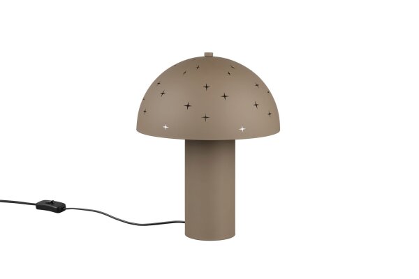 Lampe de table stylée Taupe Métal E14 32,5 cm Étoiles