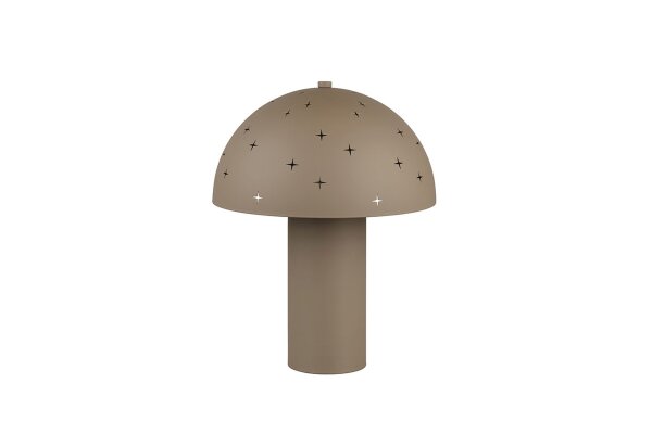 Lampe de table stylée Taupe Métal E14 32,5 cm Étoiles
