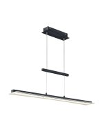 Grande lampe LED à suspendre métal verre...