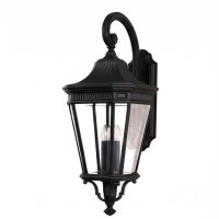 Schwarze Wandlampe außen IP44 Rustikal CHARLES