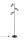 Schwenkbare Stehlampe Metall Holz 150 cm E14 Vintage