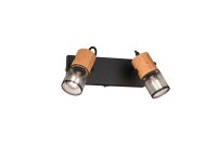 Flexibler Wandstrahler Metall Holz B:26 cm E14 Schalter