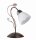 Florale Tischleuchte Metall Glas E14 32 cm Rost Antik