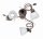 Florale Deckenleuchte Metall Glas E14 3-flmg Rost Antik