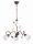 Florale Pendelleuchte Metall Glas B:70 cm Rost Antik